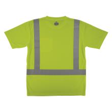 Back of essential hi-vis lime class 2 t-shirt