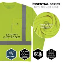 Made from polyester birdseye fabric, this garment is breathable, wrinkle resistant, moisture wicking, and offers UPF 30+ sun protection—part of the Essential Series that gets the job done.