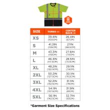 Size chart. Extra Small (XS): Torso 39.4IN (100CM) Center Back 26.4IN (67CM). Small (S): Torso 41.3IN (105CM) Center Back 27IN (68.5CM). Medium (M): Torso 43.3IN (110CM) Center Back 27.6IN (70CM). Large (L): Torso 46.3IN (117.5CM) Center Back 28.5IN (72.5CM). Extra Large (XL): Torso 48.2IN (122.5CM) Center Back 29.1IN (74CM). 2X Large (2XL): Torso 50.2IN (127.5CM) Center Back 30.1IN (76.5CM). 3X Large (3XL): Torso 52.2IN (132.5CM) Center Back 31.1IN (79CM). 4X Large (4XL): Torso 54.1IN (137.5CM) Center Back