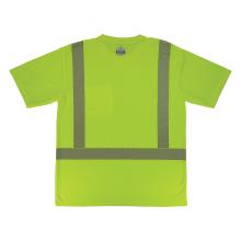 Back of lime class 2 hi-vis short sleeve t-shirt