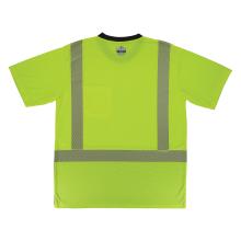 Back of lime class 2 hi-vis short sleeve t-shirt