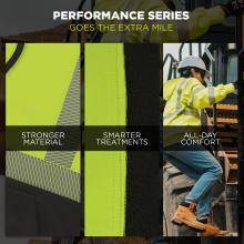 The Performance Series sweatshirt is engineered to go the extra mile with stronger material, smarter fabric treatments, and all-day comfort ideal for demanding work environments.