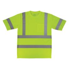 Front of class 3 essential lime hi-vis t-shirt