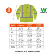 This women’s fit garment is machine washable and available in sizes S to 3XL. Size S measures 41.3 inches (105 cm) in torso, 27 inches (68.5 cm) in center back, and 23 inches (58.5 cm) in sleeve length. Size M measures 43.3 inches (110 cm) torso, 27.6 inches (70 cm) center back, and 23.6 inches (60 cm) sleeve. Size L is 46.3 inches (117.5 cm) torso, 28.5 inches (72.5 cm) center back, and 24.2 inches (61.5 cm) sleeve. Size XL is 48.2 inches (122.5 cm) torso, 29.1 inches (74 cm) center back, and 25 inches (