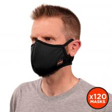 Skullerz 8802F(x)-CASE Contoured Face Cover Mask + Filter - Reusable, Cotton (120-Pack)
