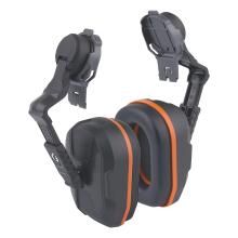 3q view of extended non-conductive hard hat earmuffs