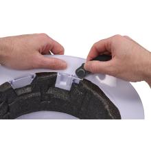 Type 2 safety helmet chin strap attachment detail