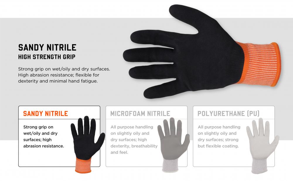 Coated Waterproof Winter Work Gloves - ANSI/ISEA 105-2016 Cut Level A5