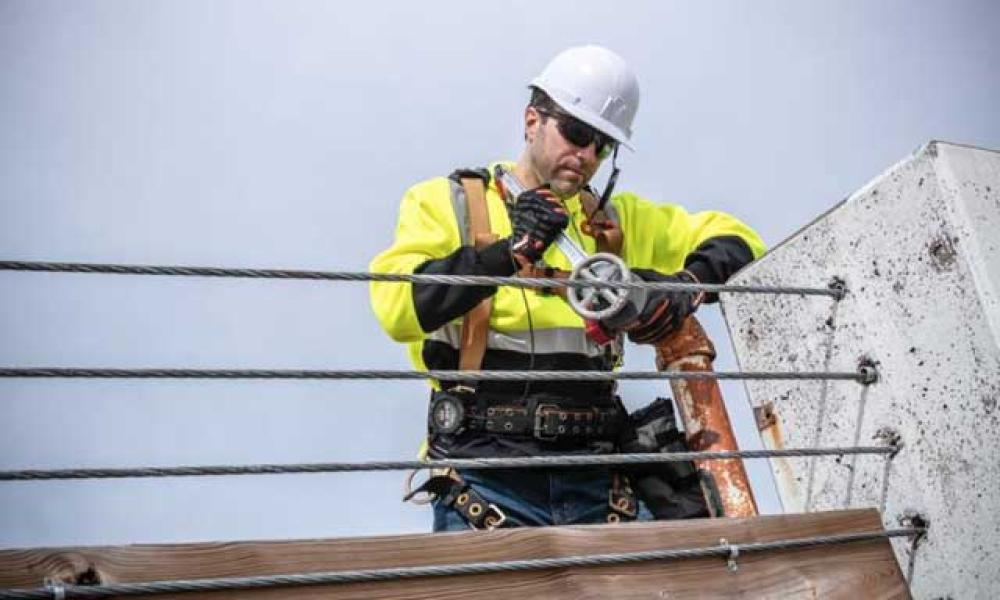 Outdoor working with hi-vis jacket