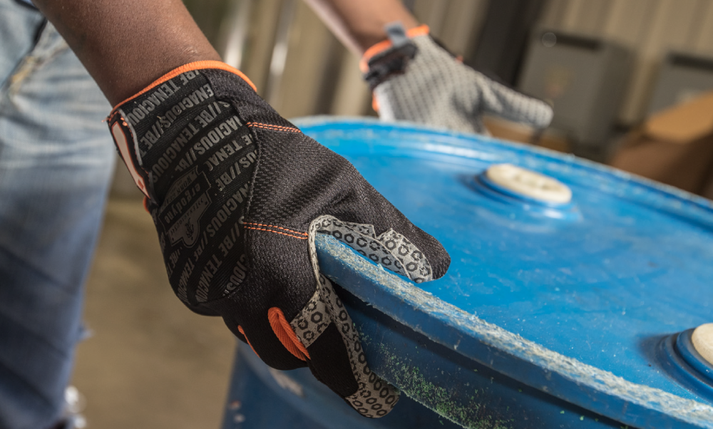 Supply Chain PPE worker wearing work gloves