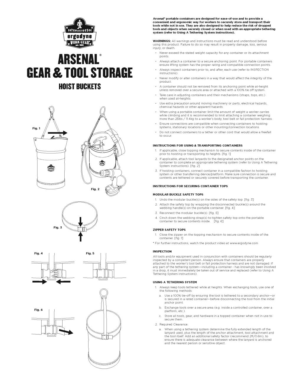 Arsenal Hoist Bucket instructions