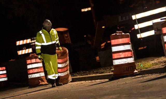 Night Time Worker in Hi-Vis