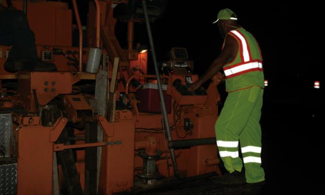 Nighttime Road Construction