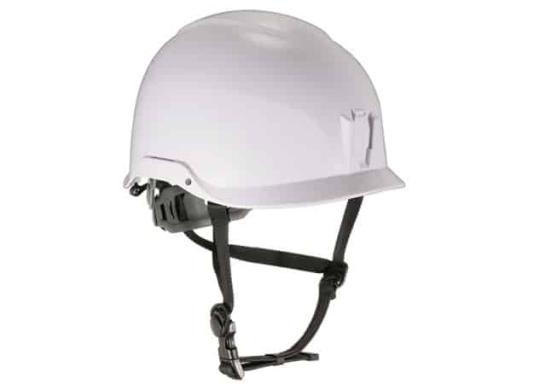 Hard hat with safety strap