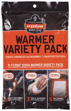 Warmer variety pack in packaging