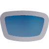 Blue Mirror Lens, Clear Smoke Frame