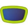 Blue Mirror Lens, Lime Frame