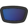 Blue Mirror Lens, Matte Black Frame