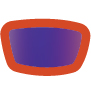 Purple Mirror Lens, Orange Frame