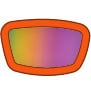 Purple Mirror Lens, Orange Frame