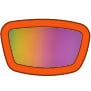 Purple Mirror Lens, Orange Frame