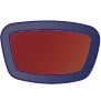 Red Mirror Lens, Matte Blue Frame
