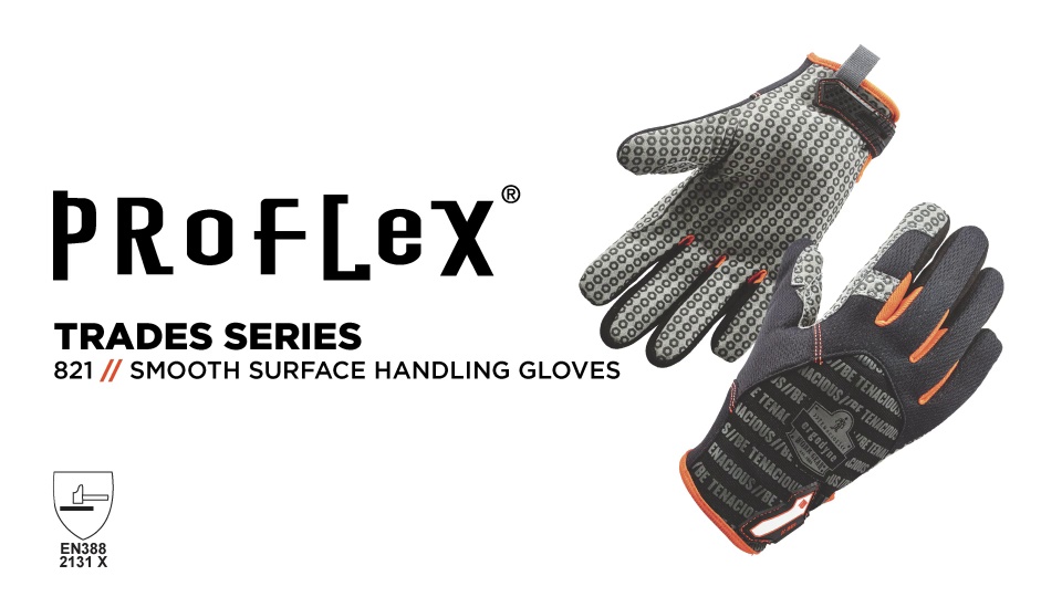 Ergodyne® ProFlex® 821 Box Handler Mechnics Gloves: Silicone Coated Palm,  XX-Large - Conney Safety