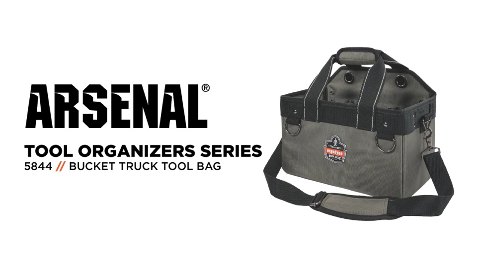 Bucket Truck Tool Bag with Locking Aerial Bucket Hooks Kit