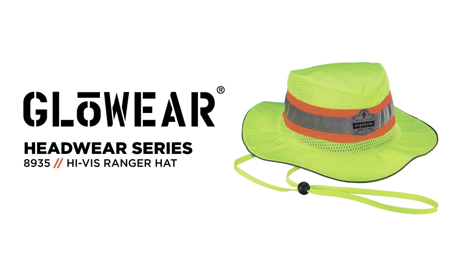Ergodyne GloWear 8935 Hi-Vis Ranger Hat - Yellow/Lime